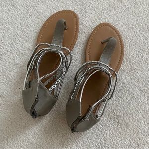 grey and silver ardene sandals